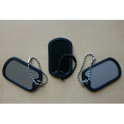 Military ID tag with silencer