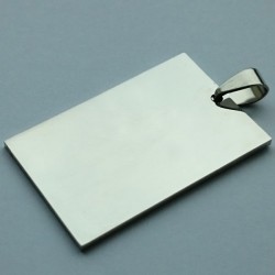 Rectangular stainless steel tag