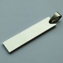 Small rectangular stainless steel tag